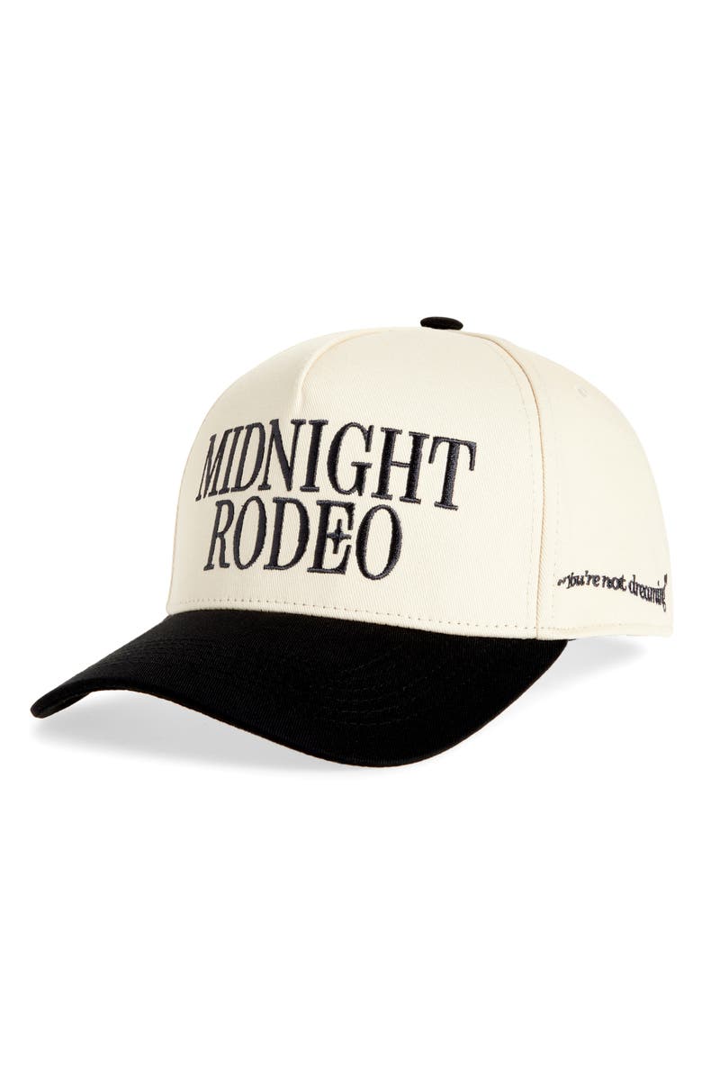 MIDNIGHT RODEO Classic Logo Baseball Cap, Main, color, Antique White