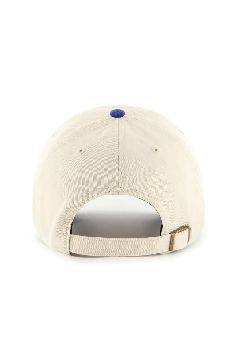 Men's '47  Natural/Royal Seattle Seahawks Two-Tone Clean Up Adjustable Hat, Alternate, color, Natural