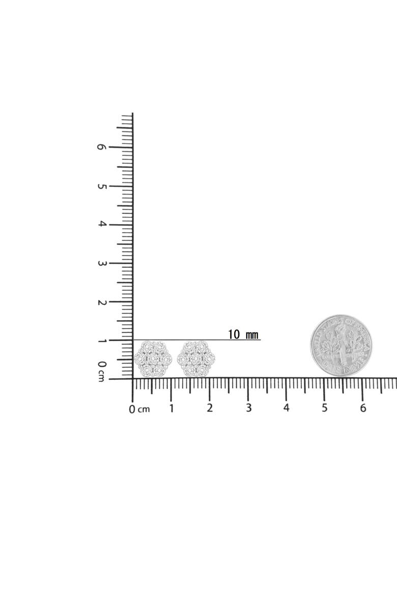 Haus of Brilliance 14K White Gold 1.0 Ct Prong RoundDiamond Floral Stud Earrings, Alternate, color, White