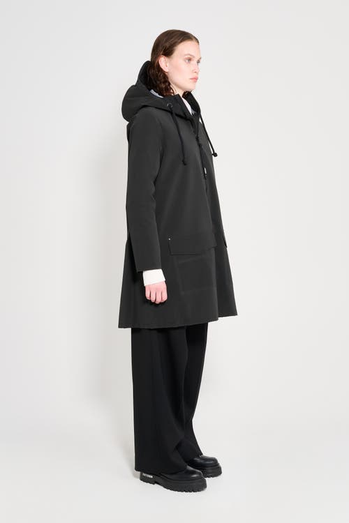 Stutterheim Mosebacke Patch Raincoat In Black