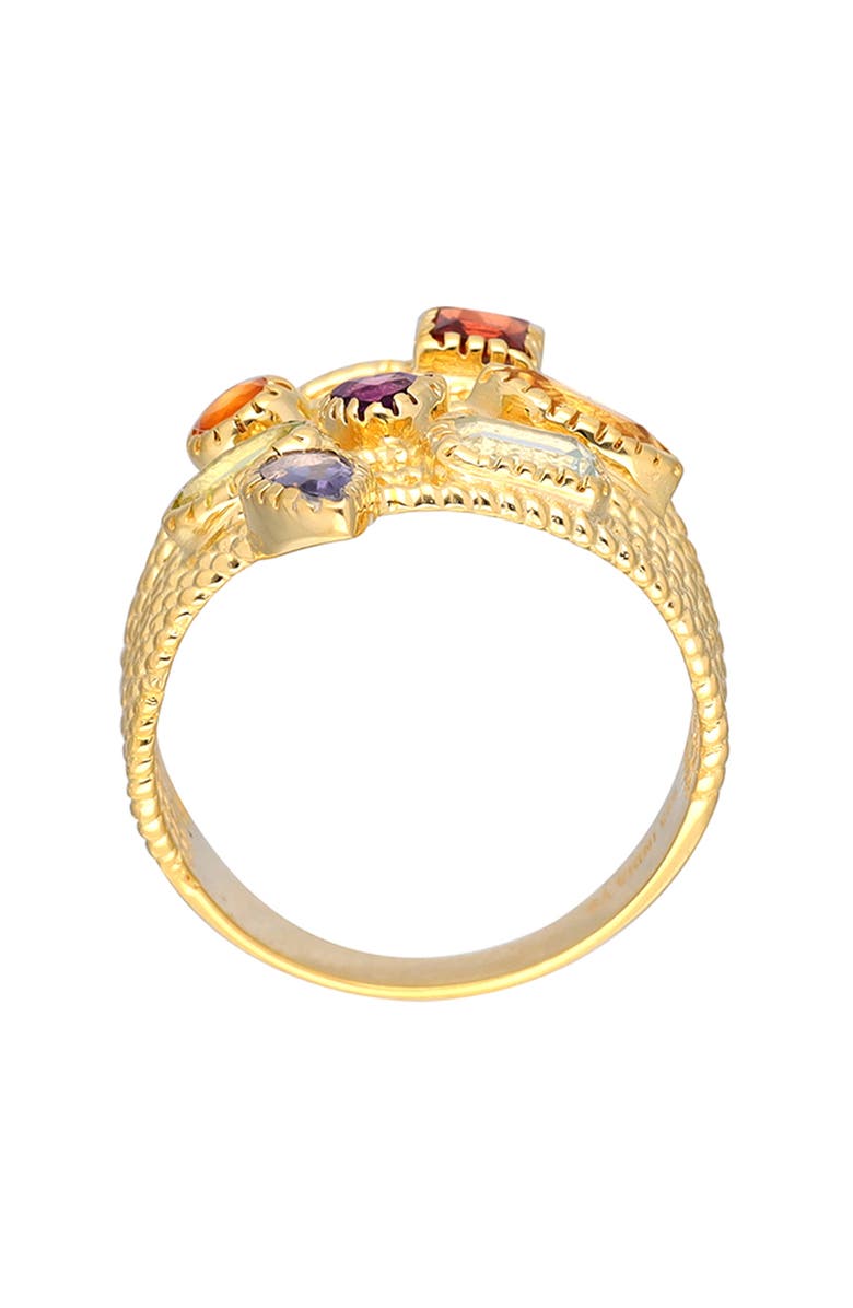 YS GEMS 18K Gold Plated Mixed Stone Ring, Alternate, color,