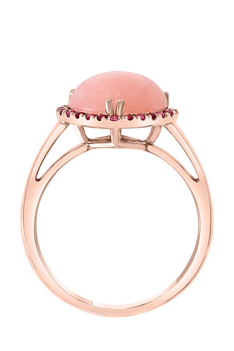 14K Rose Gold Blush Romance Heart Ring, Alternate, color, Pink