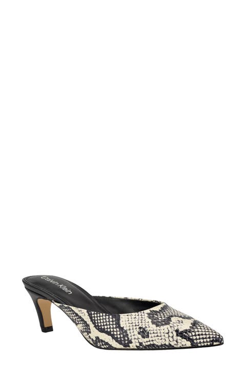 Kalyn Pointed Toe Kitten Heel Mule (Women)