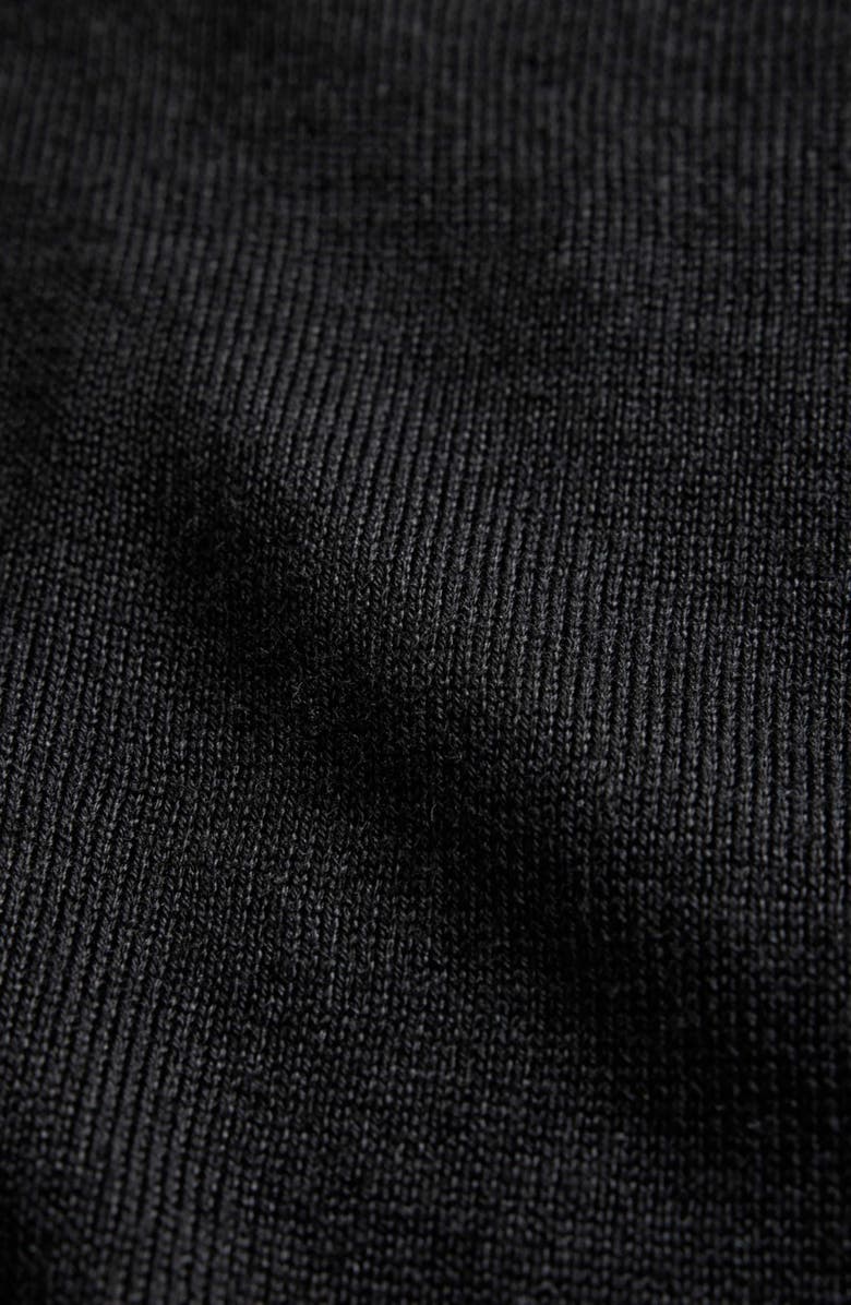 John Varvatos Novas Regular Fit Alpaca & Silk Sweater, Alternate, color, Black