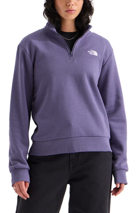 Evolution Simple Dome Cotton Blend Quarter Zip Sweatshirt