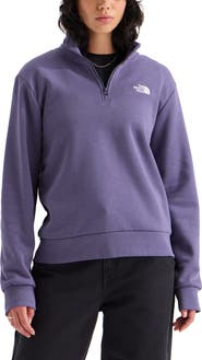 The North Face Evolution Simple Dome Cotton Blend Quarter Zip Sweatshirt