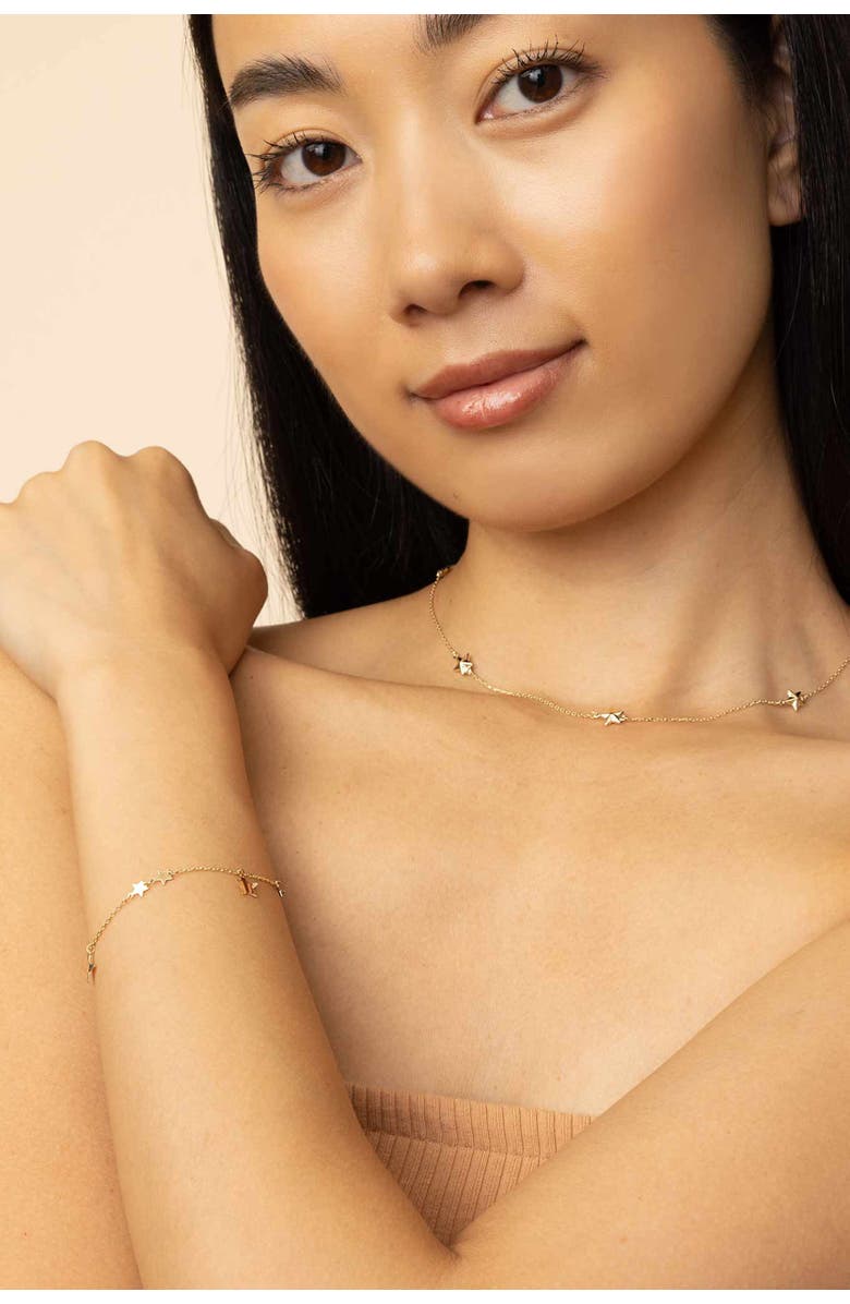 Oradina 14K Yellow Gold Street Star Bracelet, Alternate, color, Yellow Gold