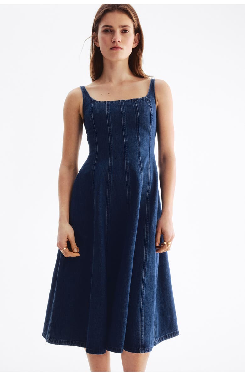 H&M Denim midi dress, Main, color, Denim Blue