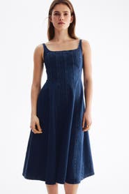 H&M Denim midi dress