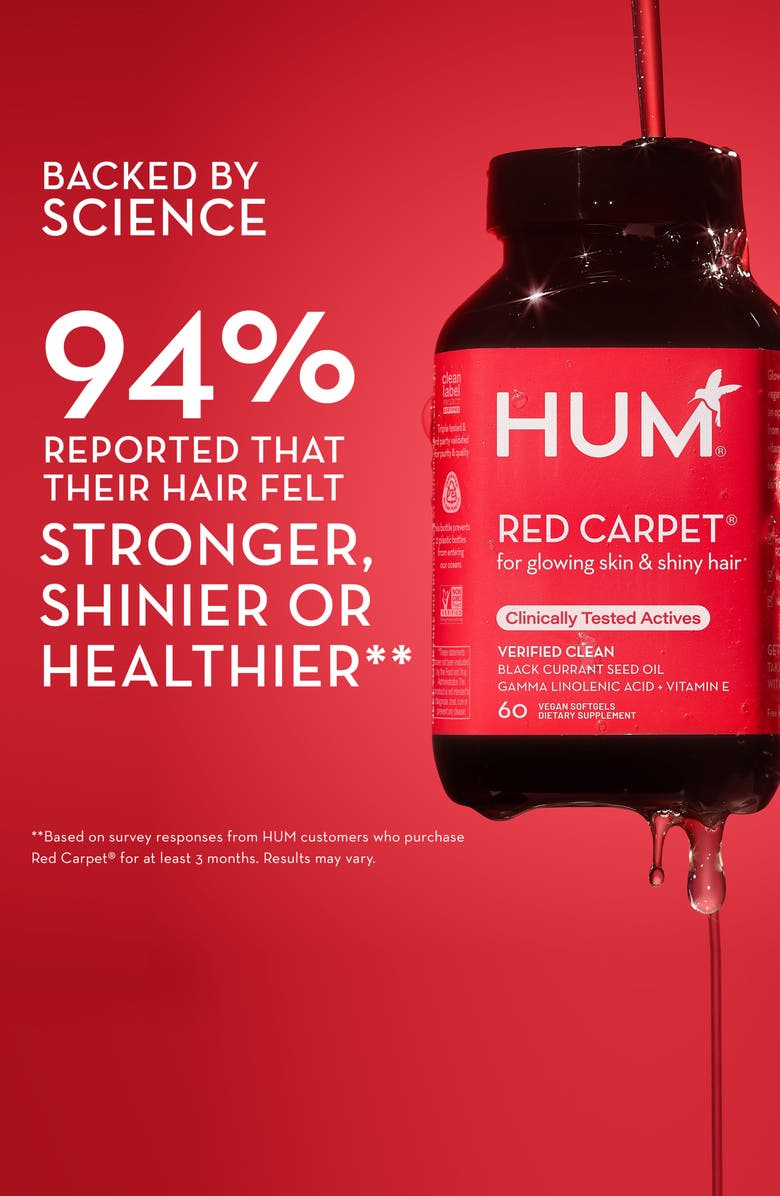 Hum Nutrition Red Carpet<sup>®</sup> Glowing Skin and Hair Dietary Supplement, Alternate, color,
