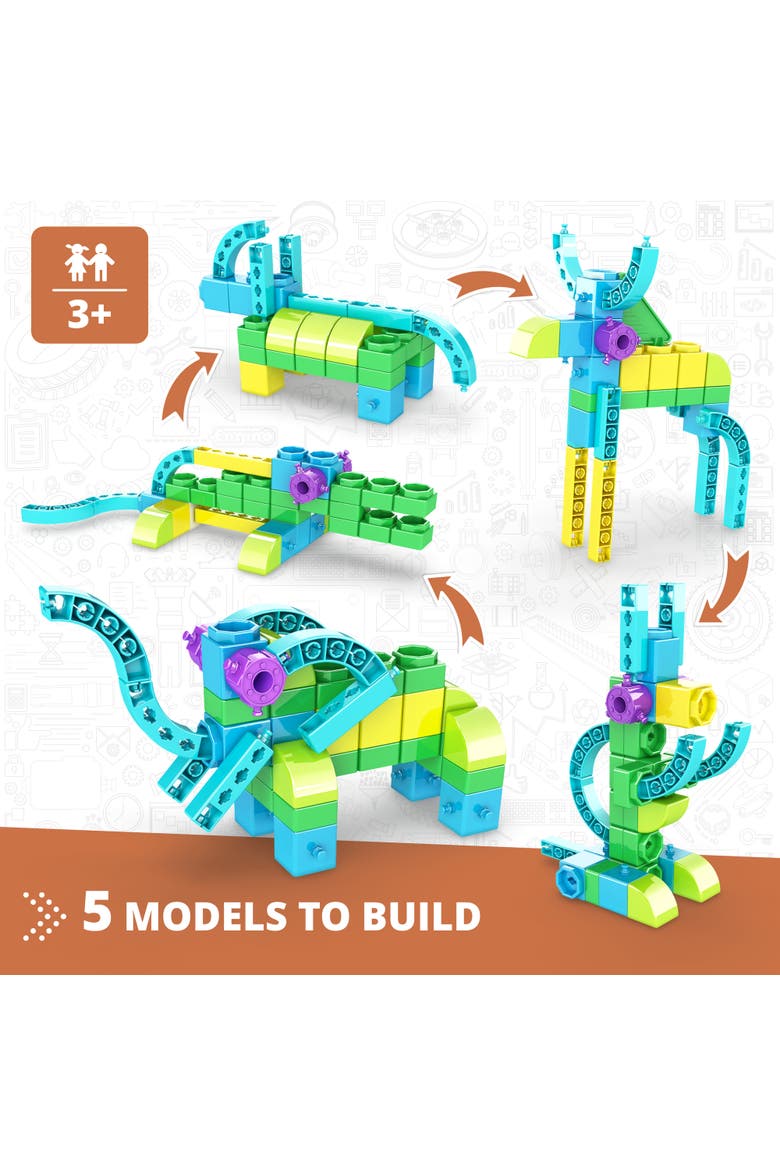 Steam Labs Junior Learning About Wild Animals 5 Model Toy Brick Build, Alternate, color, Multicolored