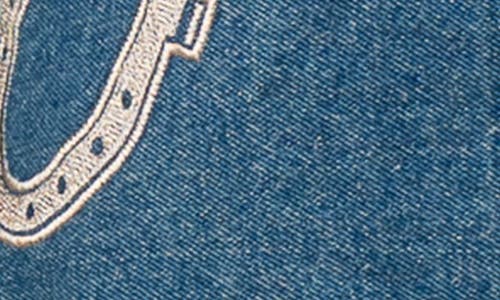 Beivy Embroidered Oversize Denim Jacket In Blue