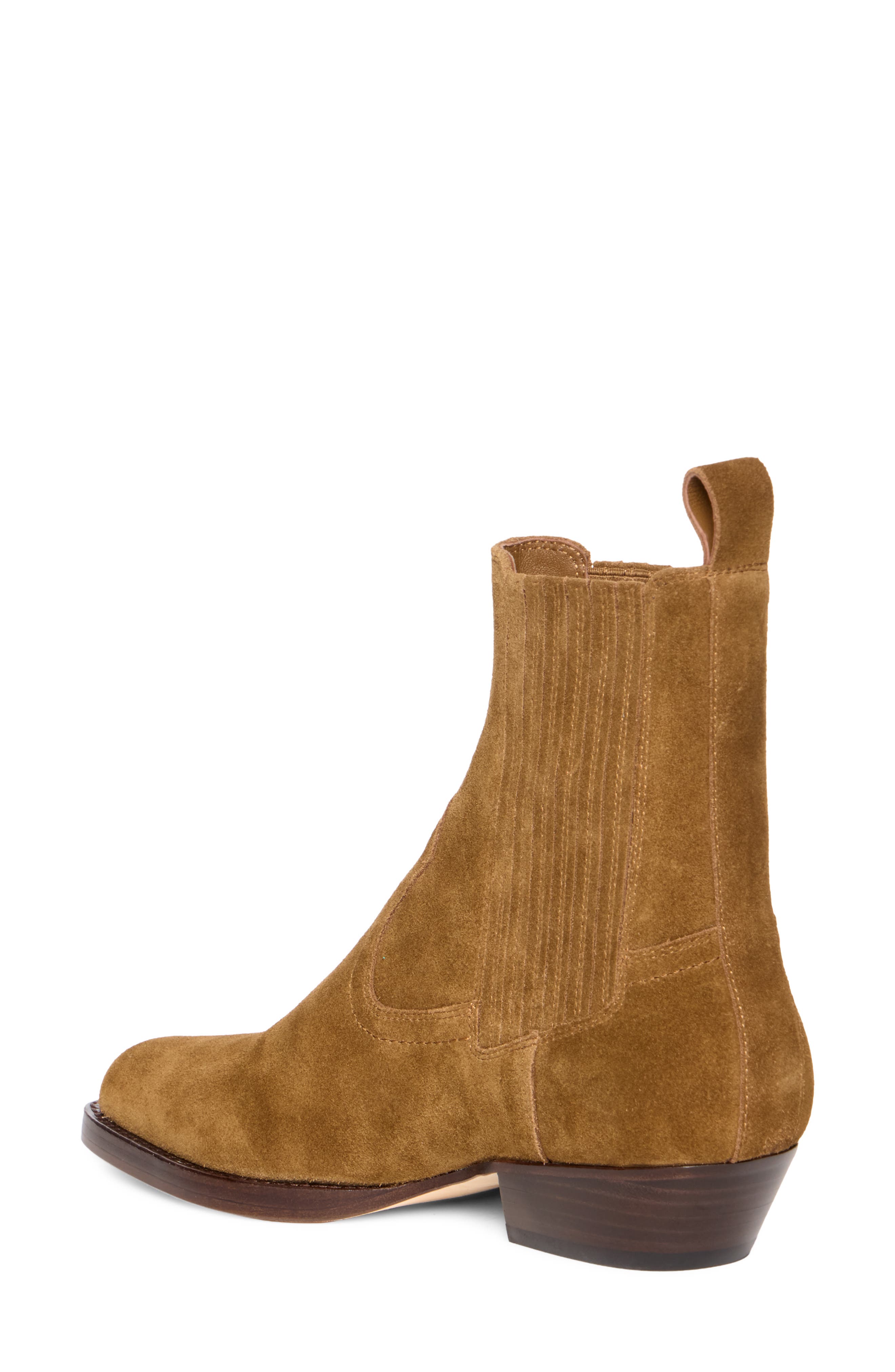 Greta Leather Bootie, Alternate, color, CHESTNUT