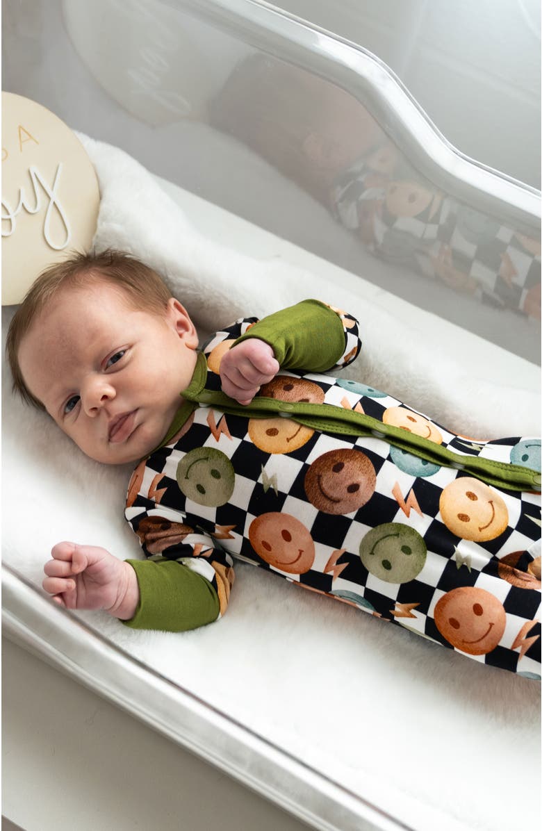 Laree + Co Hunter Convertible Baby Footie, Alternate, color, Black