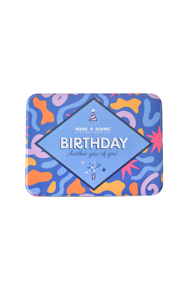 Jollity & Co. Make A Scene Confetti Poppers - 12 Options to Choose From, Main, color, Happy Birthday