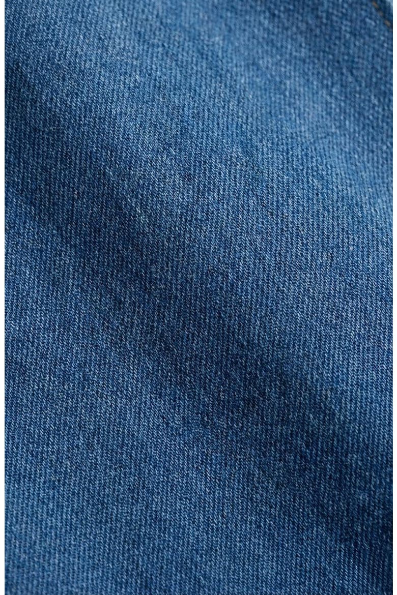 Sleeveless Button Front Denim Mini Dress, Alternate, color, Denim Blue