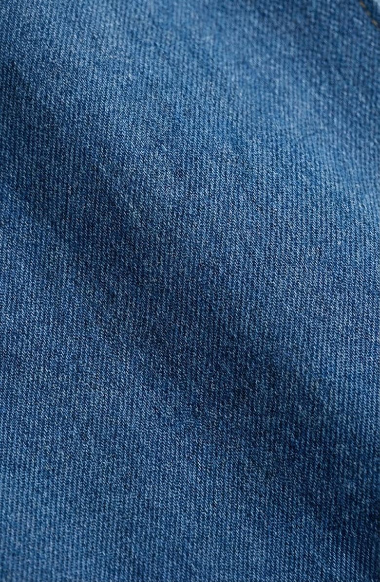 Modenaire Sleeveless Button Front Denim Mini Dress, Alternate, color, Denim Blue