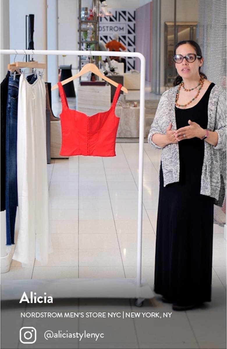 Pia Poplin Corset Crop Top, sales video thumbnail