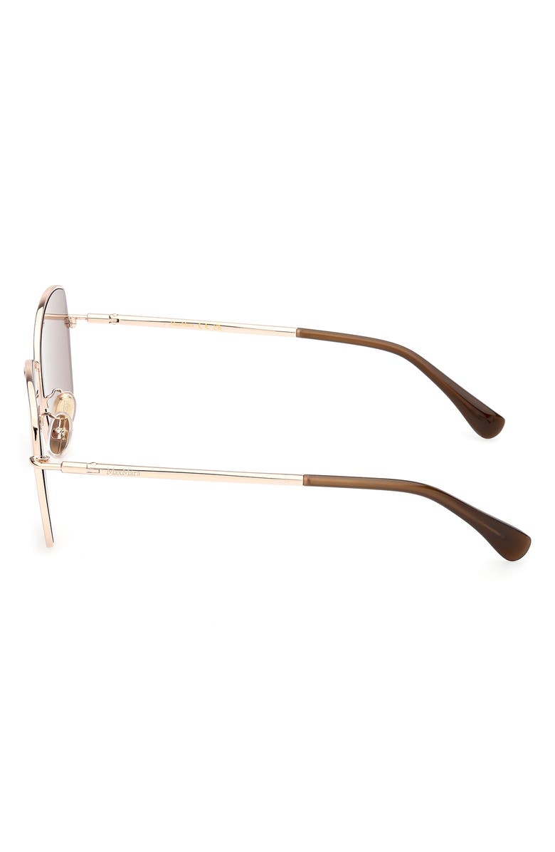 Max Mara 58mm Round Sunglasses, Alternate, color, Gold / Brown