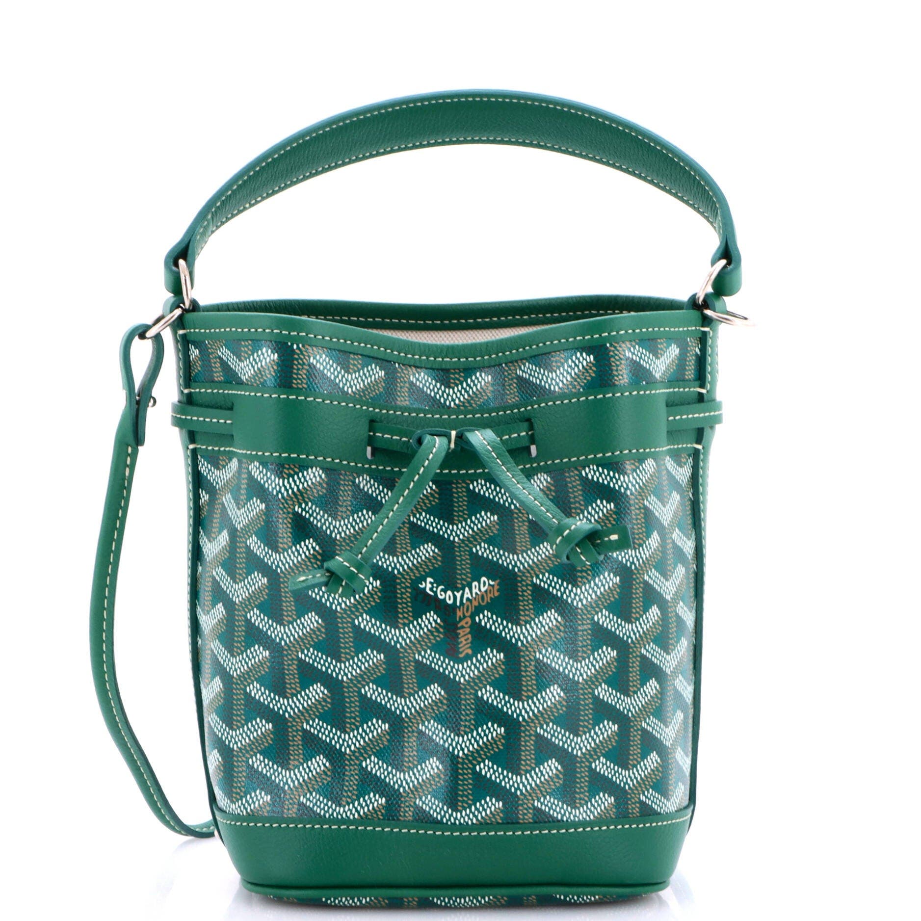 Petit Flot Bucket Bag Coated Canvas Mini, Main, color, Green
