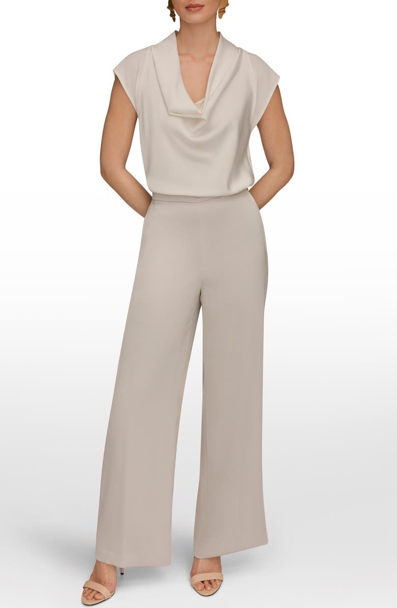 Donna Karan New York Wide Leg Pull-On Pants, Alternate, color, Tuscan Grey