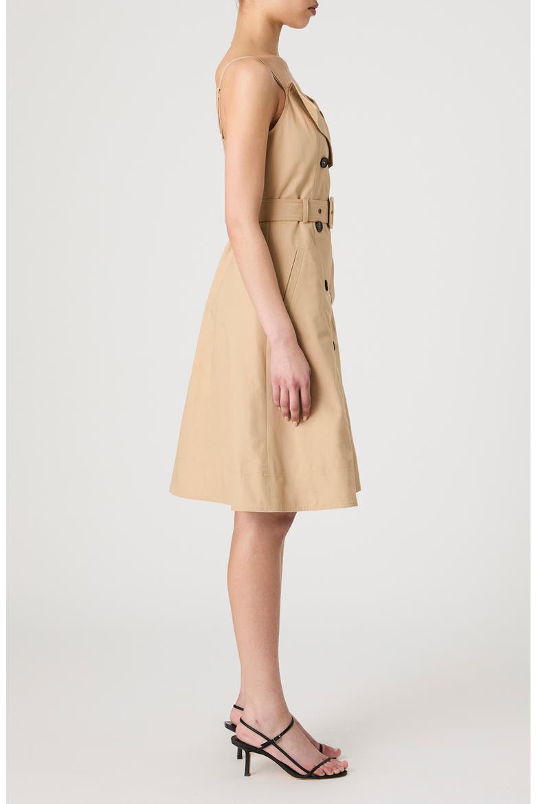 Belted Trench Dress, Alternate, color, KHAKI