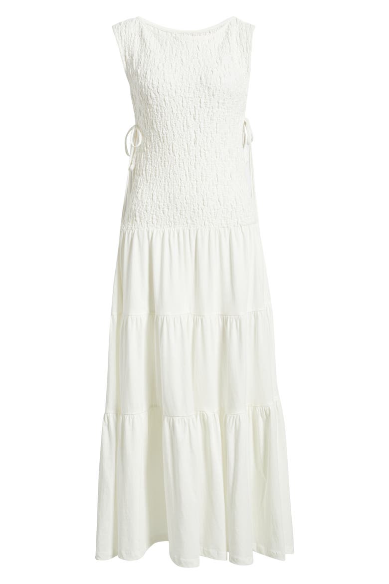 Sterling Smocked Side Tie Maxi Dress, Alternate, color, IVORY