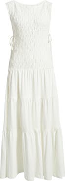Free People Sterling Smocked Side Tie Maxi Dress