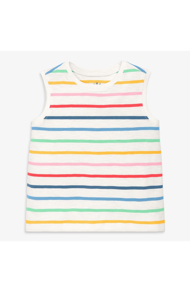 Primary Kids Easy Tank, Main, color, Ivory Rainbow Sunrise Stripe