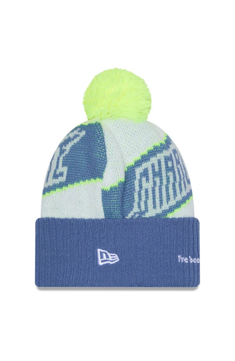 New Era Men's New Era  White Charlotte FC 2025 Jersey Hook Cuffed Knit Hat With Pom, Alternate, color, 