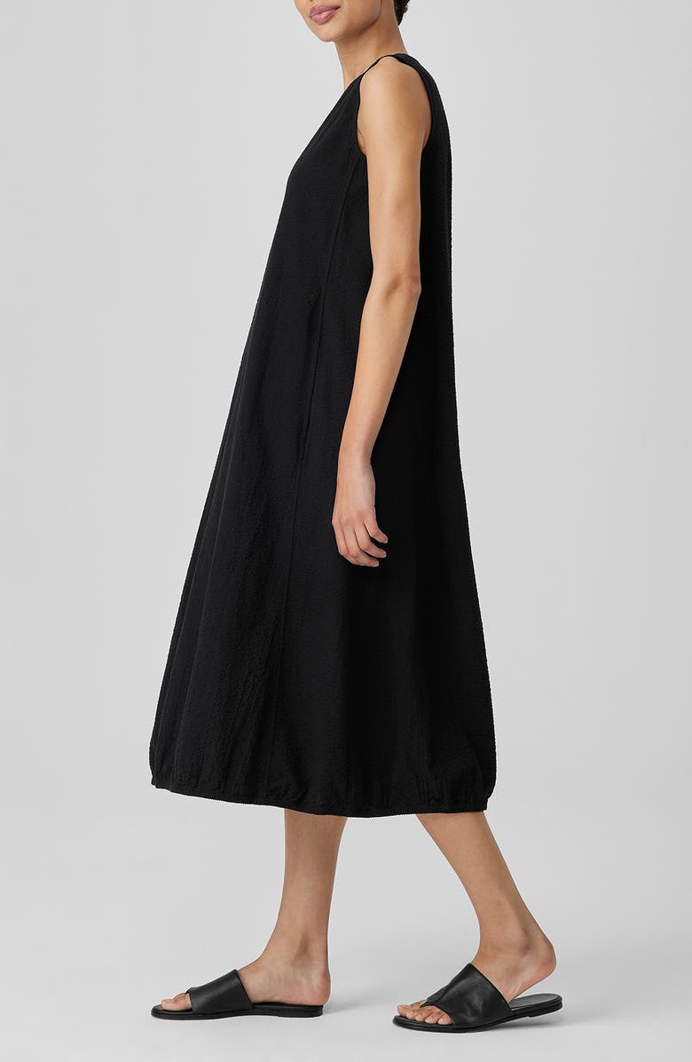 Eileen Fisher Sleeveless Lantern Organic Cotton Midi Dress, Alternate, color, 