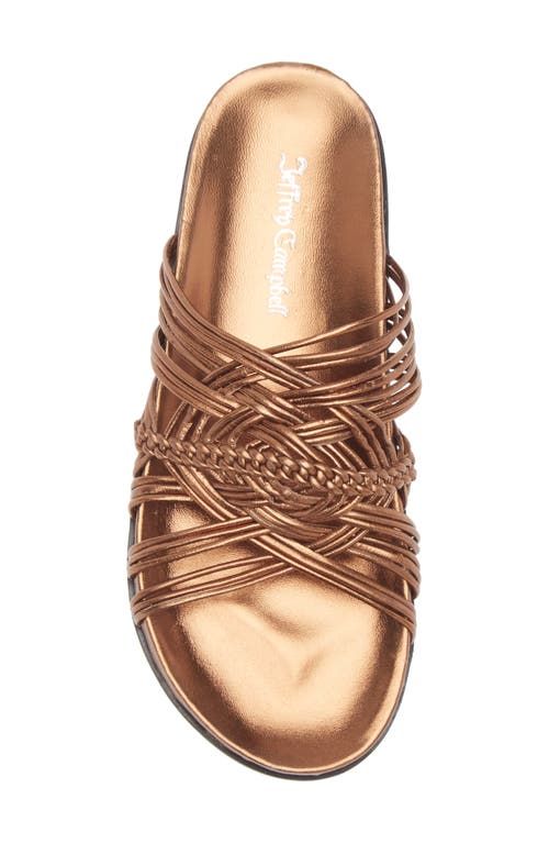 Jeffrey Campbell Intwined Slide Sandal In Bronze