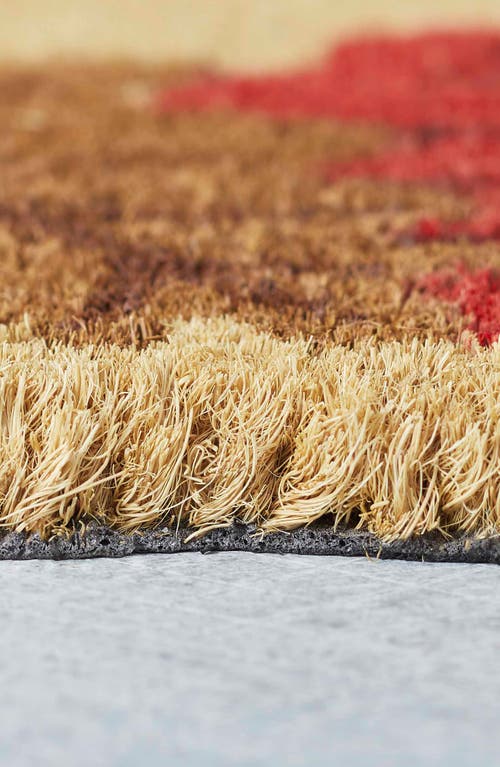 Vcny Home Hello Fall Leaves Coir Doormat In Transparent