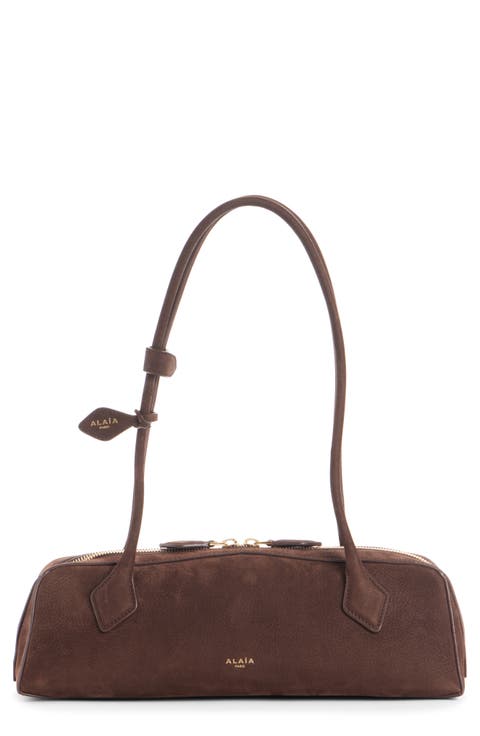 Medium Le Teckel Suede East/West Shouder Bag