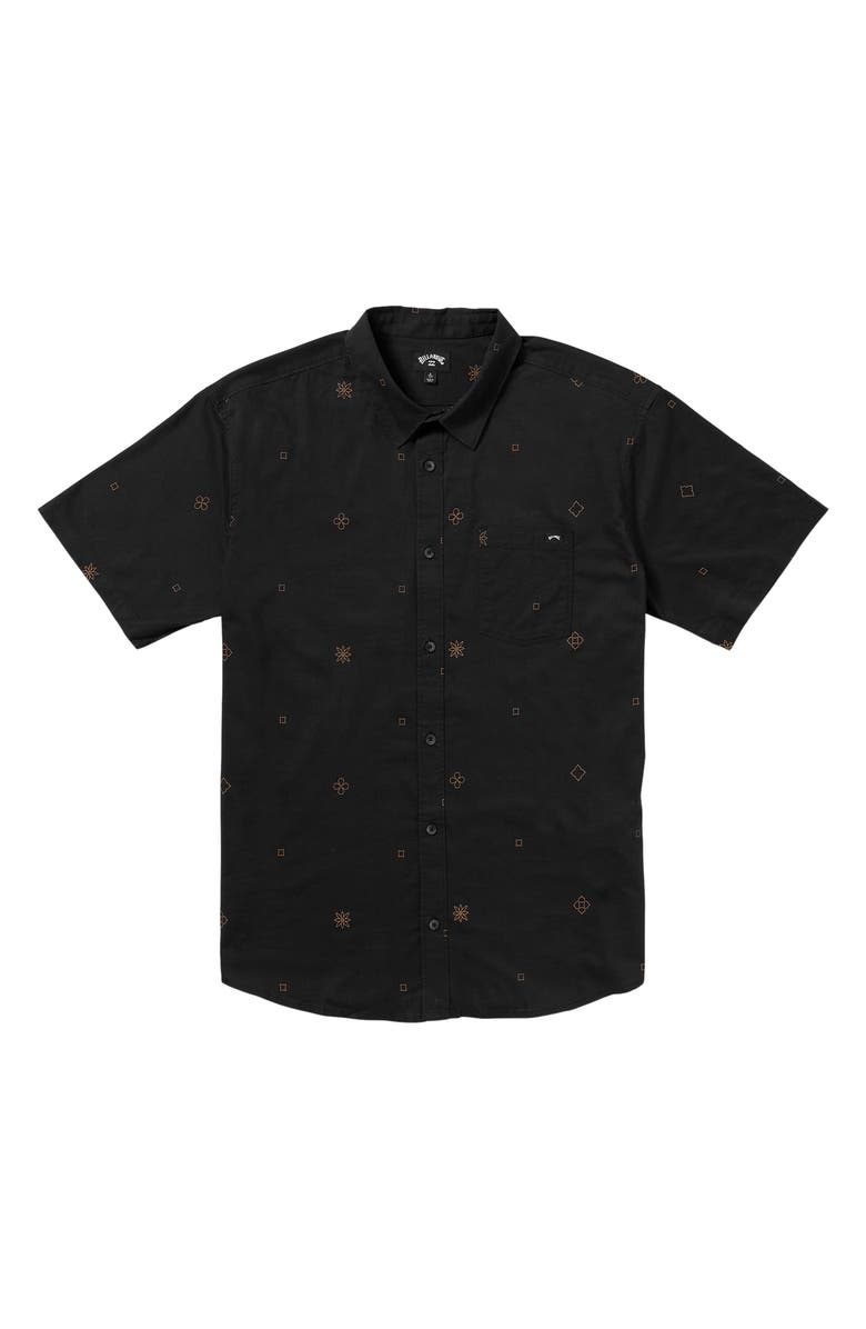 Billabong Sundays Print Short Sleeve Button-Up Shirt, Alternate, color, 