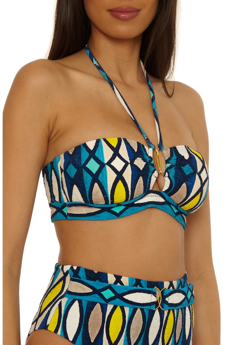 Paros Banded Bandeau Bikini Top, Alternate, color, MULTI