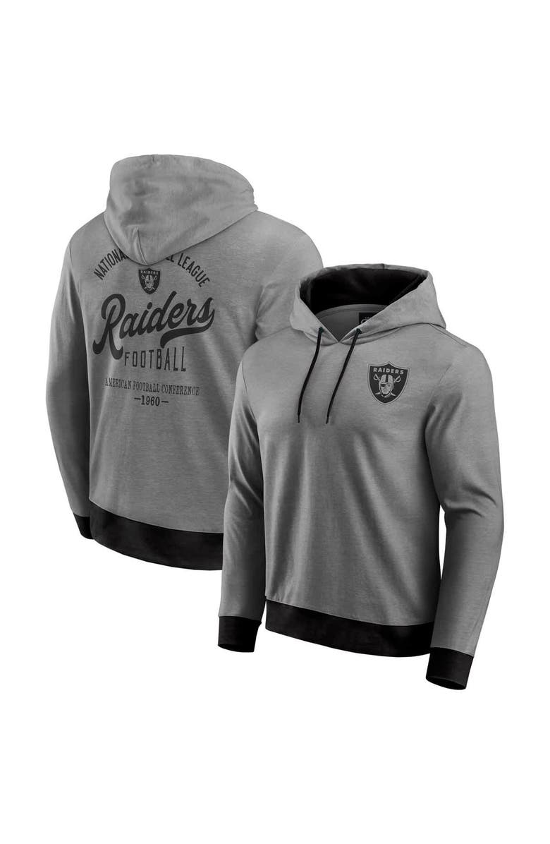 Darius Rucker Collection by Fanatics Men's Darius Rucker Collection by Fanatics Black Las Vegas Raiders Tonal Knit Pullover Hoodie, Main, color, Heather Gray