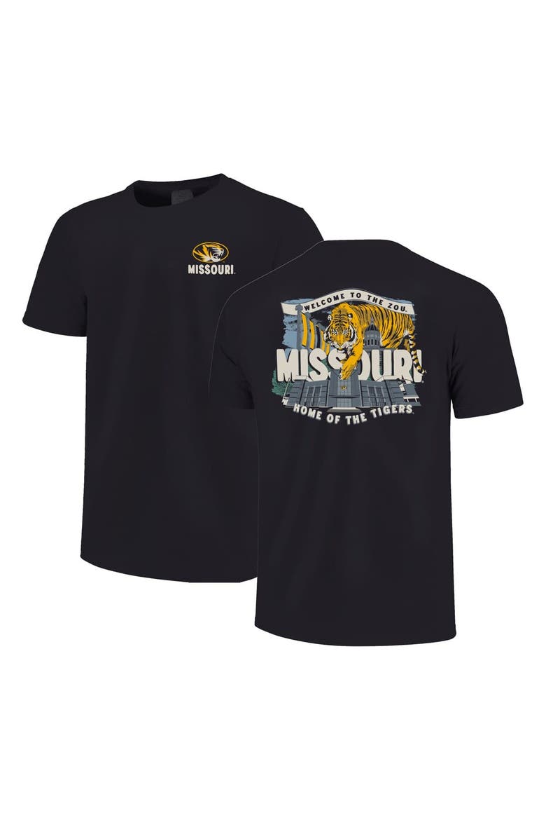Youth  Black Missouri Tigers Comfort Colors Hyperlocal Campus Scene T-Shirt, Main, color, Black