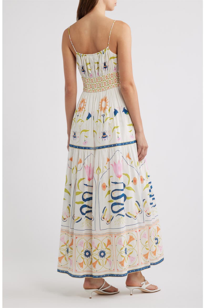 Adria Smocked Waist Cotton Blend Sundress, Alternate, color, MONTECITO PRINT