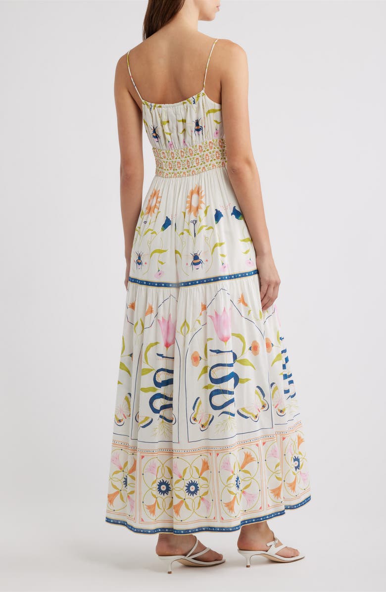 Cleobella Adria Smocked Waist Cotton Blend Sundress, Alternate, color, Montecito Print