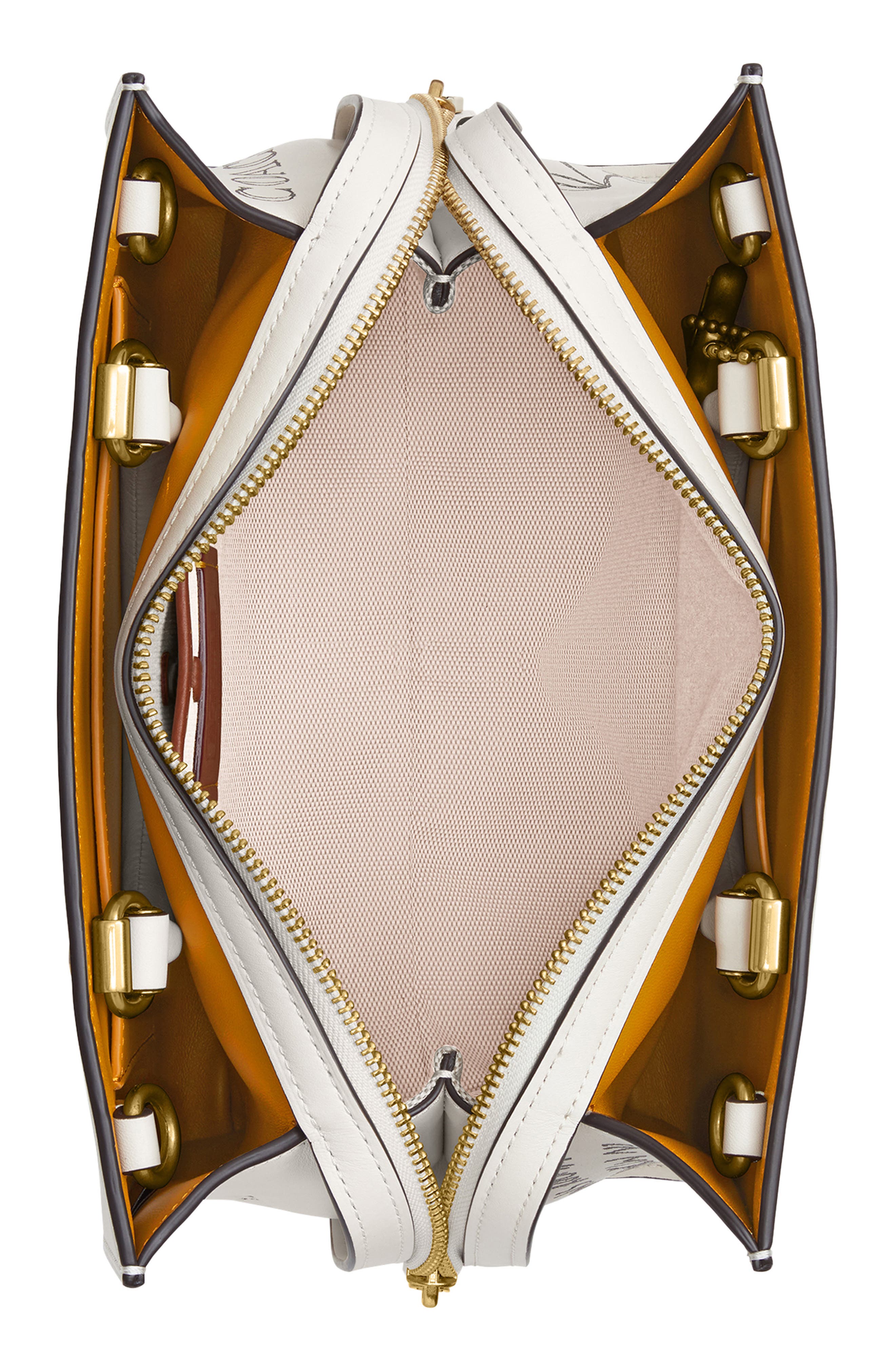 COACH Rogue Sketch Print Leather Top Handle Bag, Alternate, color, 