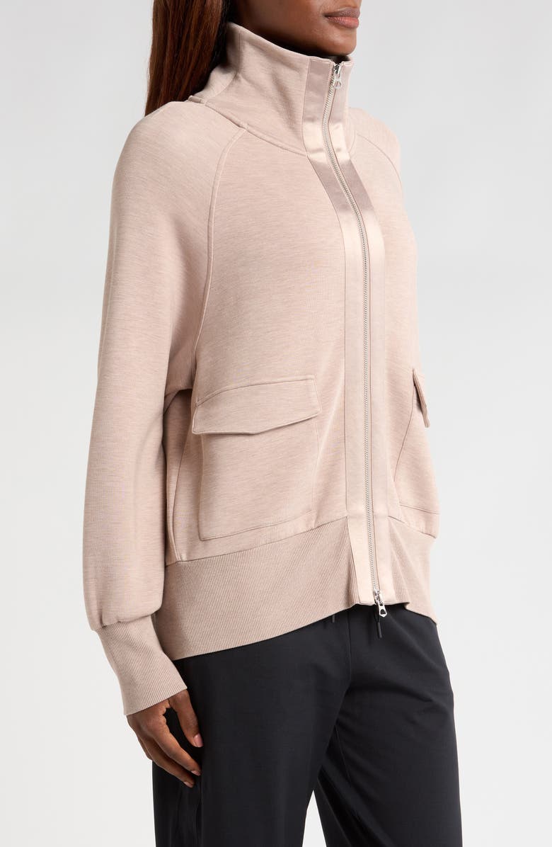 Varley Roxbury Zip-Up Sweatshirt, Alternate, color, Taupe Marl