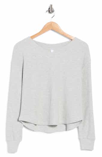 Waffle Knit V-Neck Top