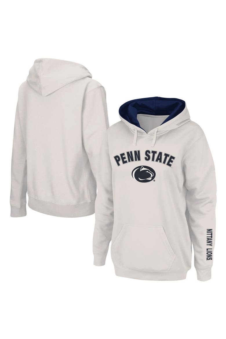 Women's White Penn State Nittany Lions Arch & Logo 1 Pullover Hoodie, Main, color, White