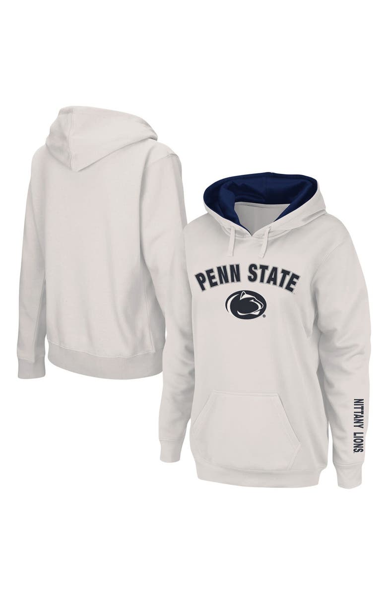 COLOSSEUM Women's White Penn State Nittany Lions Arch & Logo 1 Pullover Hoodie, Main, color, White