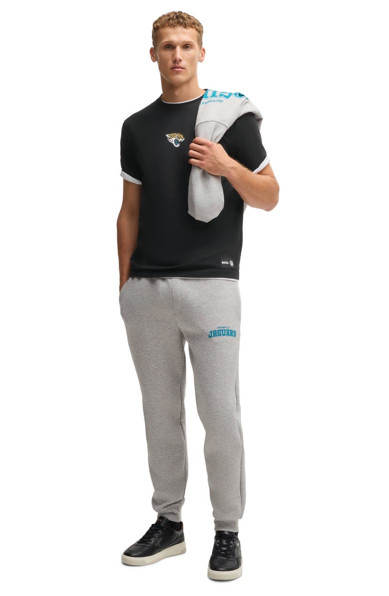 BOSS x NFL Stretch Cotton Graphic T-Shirt, Alternate, color, Jacksonville Jaguars - D. Grey