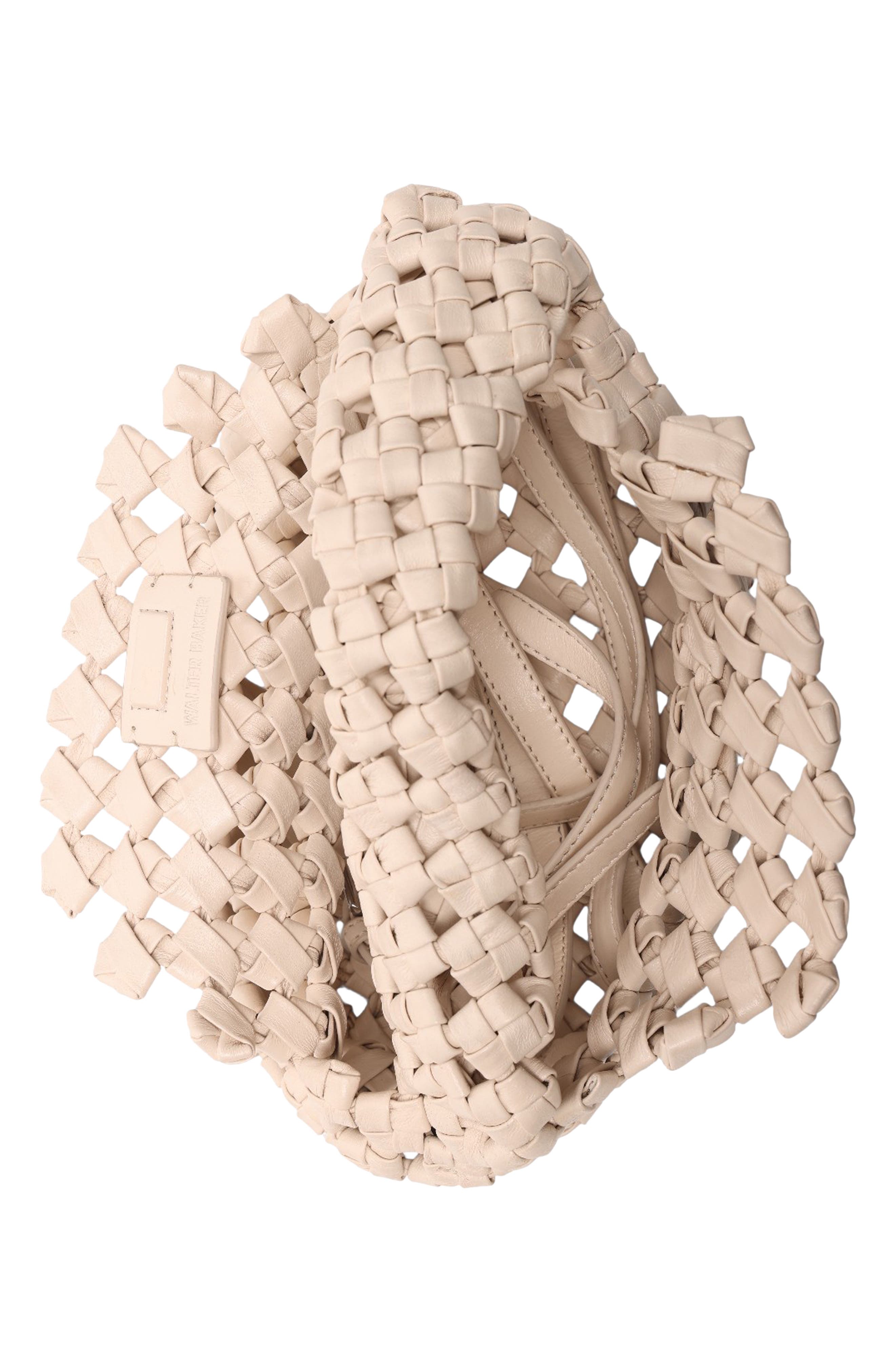 Mackenzie Woven Knot Shoulder Bag, Alternate, color, OYSTER