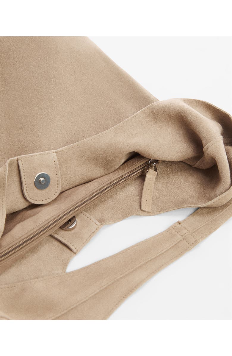 MANGO Suede Hobo Bag, Alternate, color,