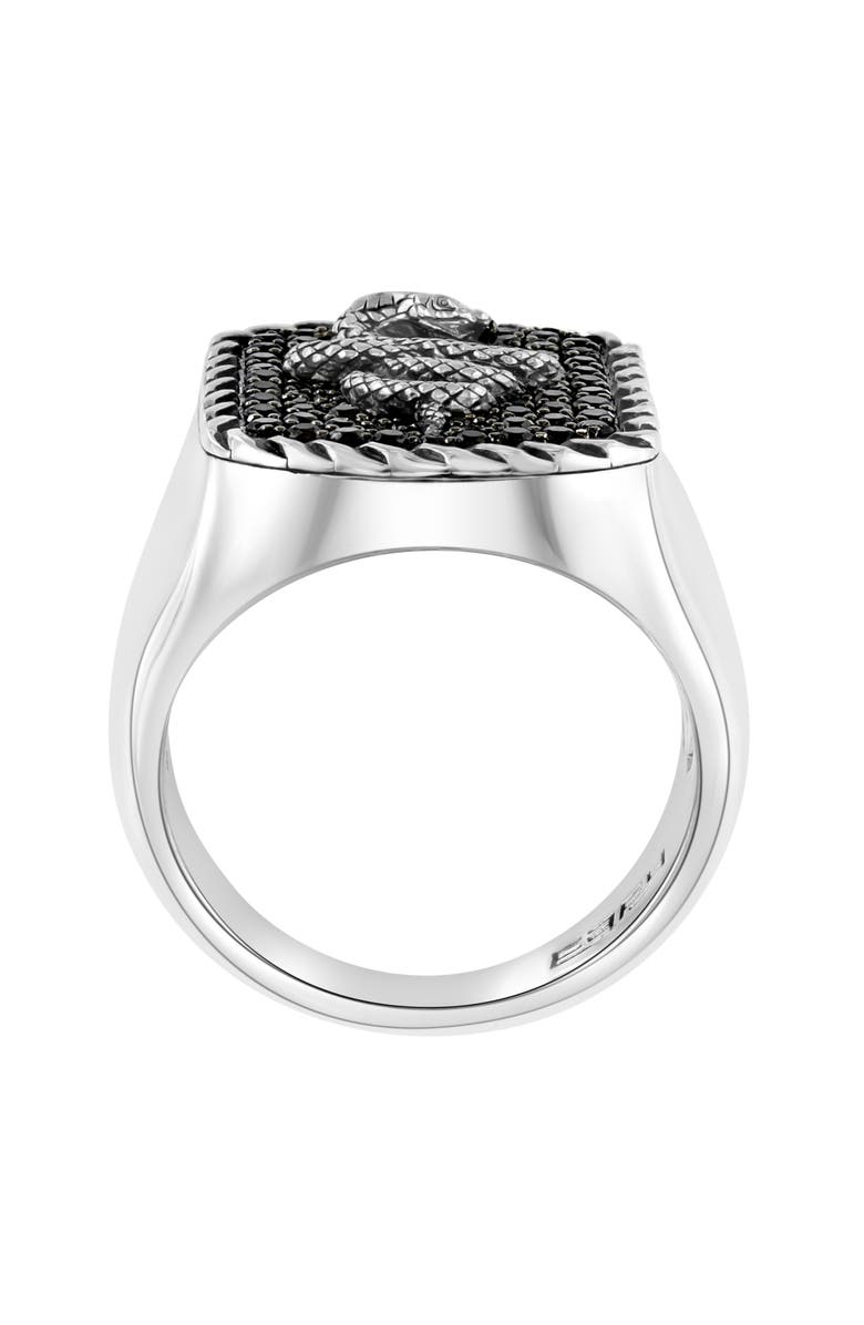 EFFY Black Spinel Snake Ring, Alternate, color,