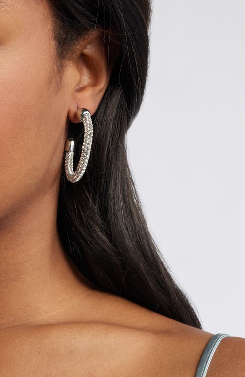 Open Edit Crystal Rope Hoop Earrings